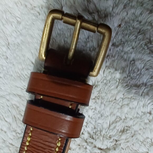 Leather padded dog collar size large brass buckle - Picture 2 of 7